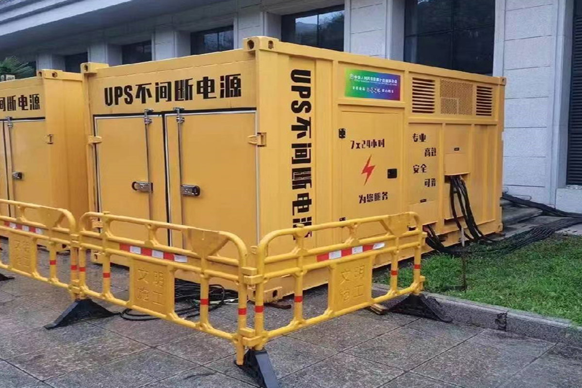 荔城发电机租赁施工现场